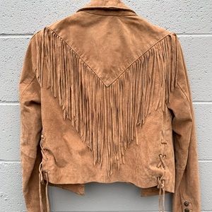 Used Forever 21 tan fringe jacket